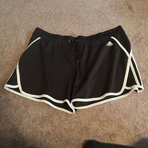 Adidas black running shorts size medium